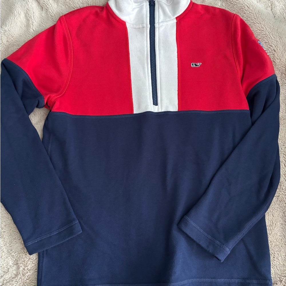 Vineyard Vines Kids Red, White, and Navy Sweater